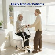 VOCIC Sit to Stand Lift for Seniors, One-Step Standing Aid Transfer Unit with Wheels, Home Use