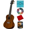 Luna UKE VMC PACK Vintage Mahogany Concert Ukulele Pack with Tuner and Bag Bundle with Replacement Strings, Guitar Pick, Microfiber Cleaning Cloth and Premium 2 YR CPS Enhanced Protection Pack