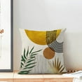 thumbnail image 3 of Boho Pillow Covers 20x20 Set of 2 Yellow Green Gold Sunset Throw Pillow Covers Outdoor Decoration Mid Century Bohemian Style Tropical Leaf Pillowcase Farmhouse Decor Cushion Case For Home Sofa, 3 of 5