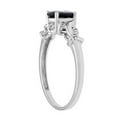 thumbnail image 2 of 10k White Gold Oval Sapphire and Braided Diamond Accent Ring, 2 of 5