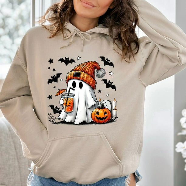 Sudaderas con capucha de murciélago de calabaza fantasma de