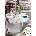 thumbnail image 4 of Outdoor Tablecloth with Umbrella Hole and Zipper, Cute Butterfly Dragonfly Round Table Cloth 54 Inch Waterproof Tablecloth, Farmhouse Botanical Floral Blue Picnic Table Cover for Patio Camping, 4 of 7