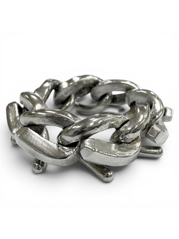 Pre-Owned TIFFANY&Co. Tiffany Forge Ring, 925 High Polish, Silver, Size 50, Weight 11.9g, Men's