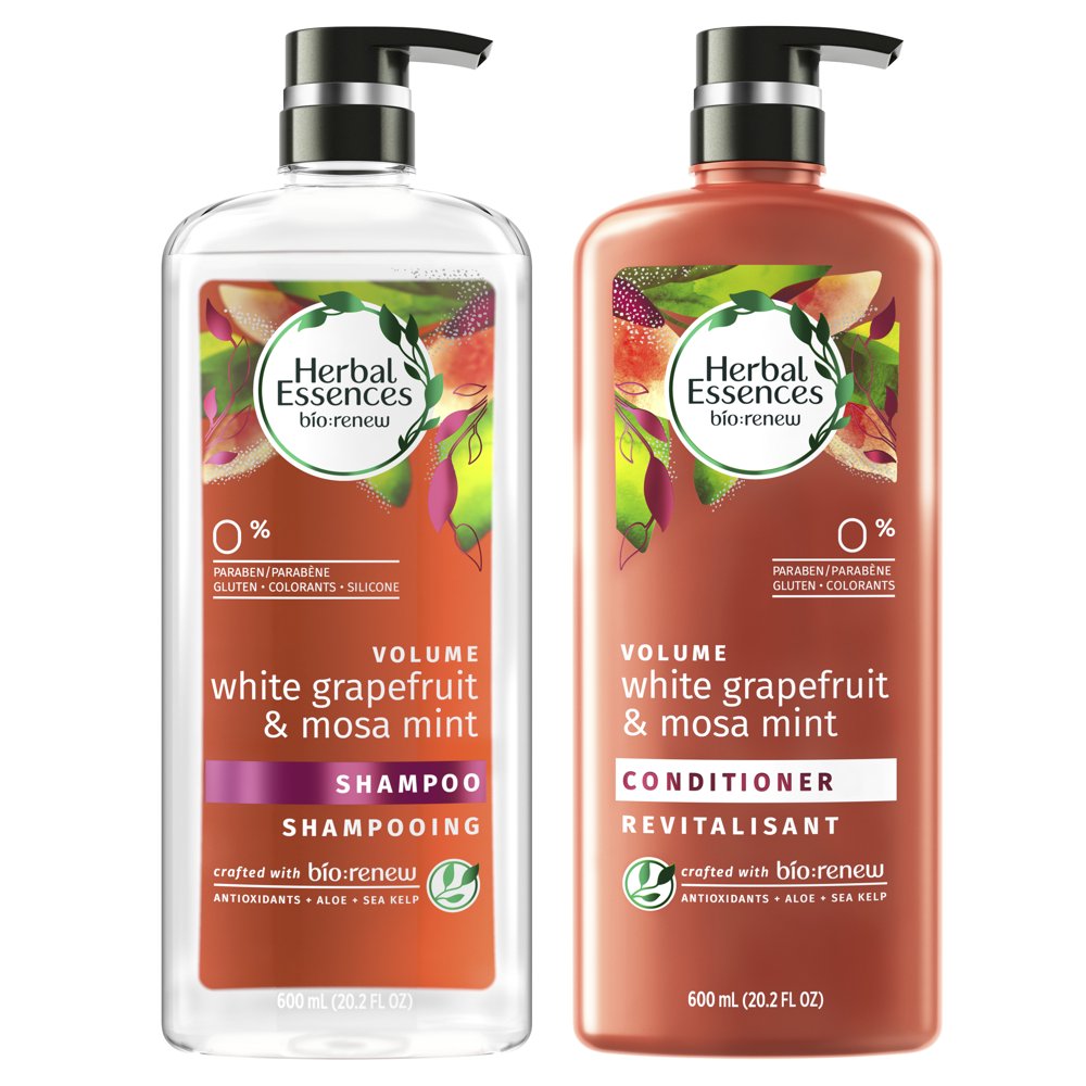 Herbal Essences BioRenew White Grapefruit & Mosa Mint Shampoo and Conditioner Set, 20.2 fl oz