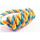 thumbnail image 4 of Anillo de cuerda de algodón para mascotas, resistente a las mordeduras, colorido, interactivo, para dentición, juguete redondo de cuerda para perros medianos y grandes, 4 of 5