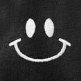 thumbnail image 2 of Dalix Smile Face Embroidered Fleece Zip Washed Hoodie Cold Fall Winter Women in Black XS X-Small, 2 of 5