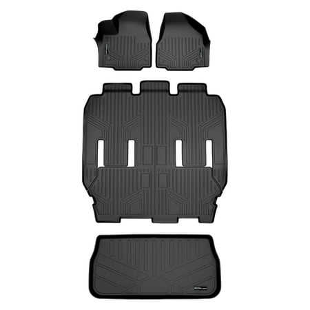 Smartliner Floor Mats And Cargo Liner Behind Third Row Black For 17-21 Pacifica