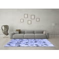 thumbnail image 3 of Ahgly Company Machine Washable Indoor Square Oriental Blue Modern Area Rugs, 6' Square, 3 of 4