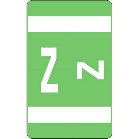 UPC: 0086486671965 | Smead AlphaZ ACCS Color-Coded Labels  Z  – 1  x 1.63  Length – Light Green – 10 / Sheet – 100 / Pack
