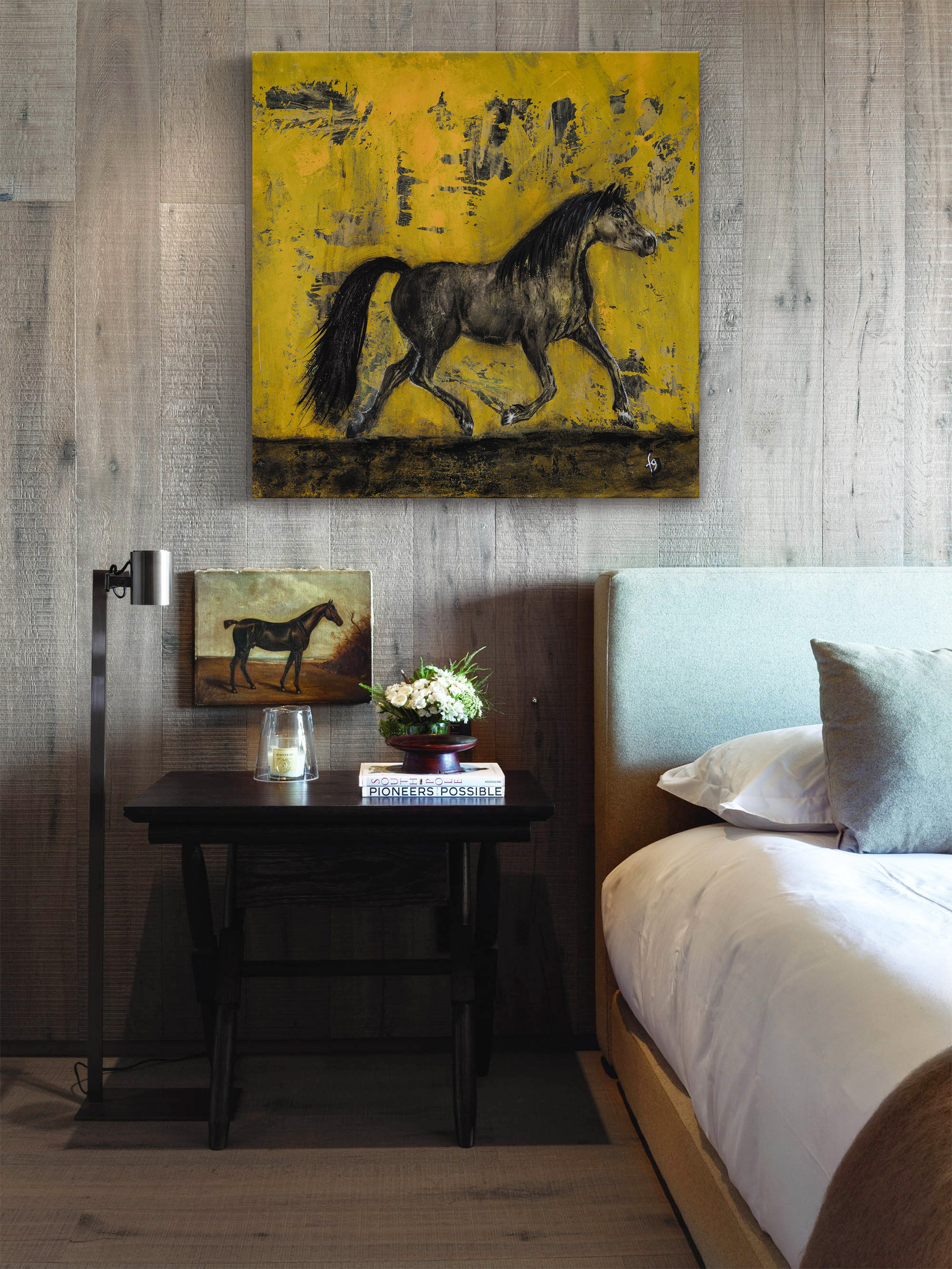 "Barnaby Australian Stock Horse" Painting Print on Wrapped Canvas