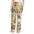 thumbnail image 3 of Goofa 70s Hippie Style Printed Soft Pajama Pants for Women, Wide Leg Comfy Casual Lounge Yoga Pants-, 3 of 9