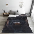 thumbnail image 5 of Rateoe Majestic Black Yak Print Fuzzy Fleece Throw Blanket Extra Large,Super Soft,Fluffy and Warm Blankets for Couch,Bed,All Season Use (40"x30"), 5 of 8