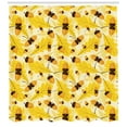 thumbnail image 3 of Ambesonne Autumn Shower Curtain, Fall Season Oak Leaf Acorns, 69"Wx75"L, Yellow Cream Brown, 3 of 3