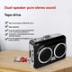 thumbnail image 4 of Reproductor de Casetes USB, Convertidor de Cinta de Música A MP3, Reproductor de Casetes Conectar y Usar con Altavoz Doble, Color Negro., 4 of 8
