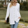 thumbnail image 5 of VISALY Long Cardigans Button Down Cardigans 2025 Fall Fashion Cardigan Soft Knit Cardigan for Women Long Sleeve Open Front Coat with Pockets Thin Cardigans Lightweight Trendy Sweaters White M, 5 of 6