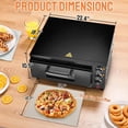 thumbnail image 2 of UBesGoo Electric Pizza Oven, 1800W Countertop Toaster Oven with Visible Window, Commercial & Home Use, Black, 2 of 8