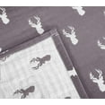 thumbnail image 2 of Sterling Creek Elk Three Layers Lightweight Cotton Gauzy Blanket Throw, Gray, 2 of 9
