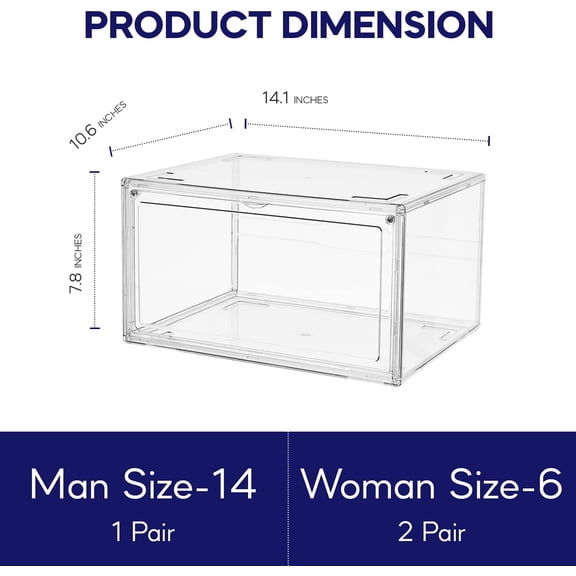 Shoe Boxes – 360°  Plastic Stackable Sneaker Storage for Sneakerhead