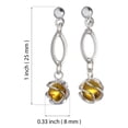 thumbnail image 4 of Sterling Silver and Baltic Honey Amber Earrings "Grace", 4 of 6