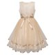 thumbnail image 2 of Vestido de Niña Florista Champán con Cinturón para Boda Fiesta Dama de Honor 14 Años, 2 of 11