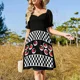 thumbnail image 4 of Vestido sin mangas con estampado de cuadros blancos y negros, vestidos de verano para mujer, vestido largo de verano para mujer, 4 of 7