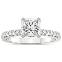 4 Carat IGI Certified Princess Shape Lab Grown Diamond Engagement Ring | 14K White Gold |Serena Eternity Diamond Ring | FG-VS1-VS2 Quality Friendly Diamonds