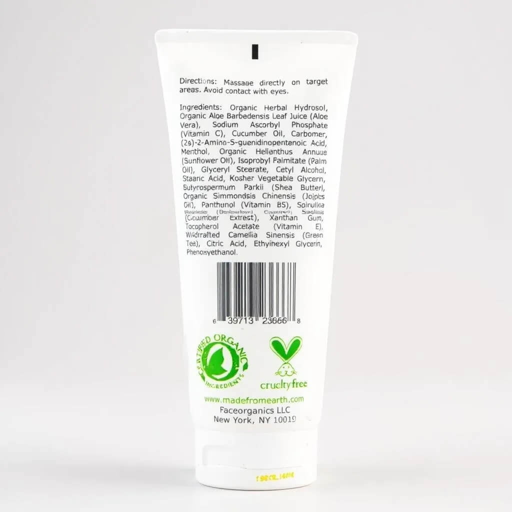 Cucumber Cooling Gel - Organic Cucumber, Vitamin C & Aloe Vera