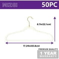 thumbnail image 4 of Premium Clear Invisible Acrylic Hangers, Crystal Plastic Hangers with Bling Gold Glitter Ultra Slim & Space Saving Suit Hangers, 4 of 4