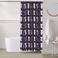 thumbnail image 6 of Shower Curtain, pink navyblue cute axolotl Waterproof Fabric Plastic Shower Curtain, Drying Fast Bathroom Curtain with 9 Buttonholes, Ruffle Shower Curtain 60x72in, 6 of 8