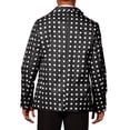 thumbnail image 3 of BLAZERS DE PUNTOS POLKA CHIC INSPIRADORES PARA HOMBRES, AJUSTE SLIM, CHAQUETA DE NEGOCIO DE UN BOTÓN, TAMAÑO 2XL, NEGRO, 3 of 6