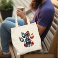 thumbnail image 4 of Patriotic Schnauzer 4th of July Independence Paws Canvas Tote Bag Miniature Schnauzer Dog Lover Reusable Shopping Grocery Bag - 02010, 4 of 5