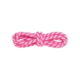 thumbnail image 2 of INSPIRE CHIC Two-Color Twill Dot Shoelaces, 2 Pairs of Striped Round Shoelaces for Martin Boots White-Hot Pink 120cm/47.2", 2 of 5