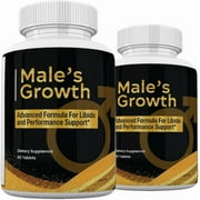 (2 Pack) Male's Growth Dietary Supplements for Men, Male's Growth Naturally Enhance Performance, Endurance, and Energy Levels, Natural Formula to Sustain Energy & Performance Levels - 120 Count