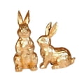 thumbnail image 2 of 2 piezas de decoraciones de conejito de Pascua, estatuas decorativas de conejito, figura de conejo para Oro, 2 of 7