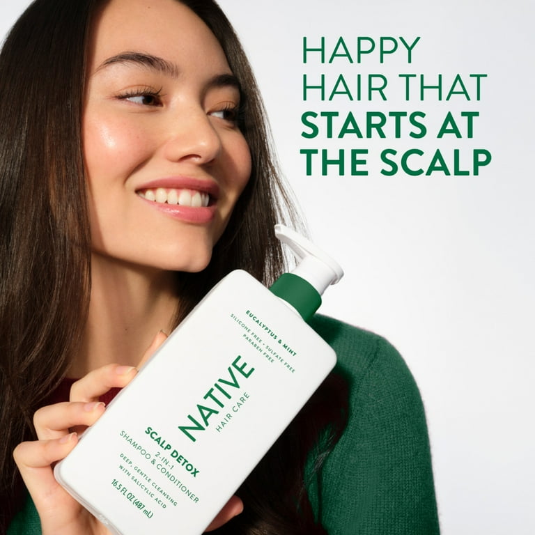 noireflet Natural Shampoo 3パック Native Scalp Detox Eucalyptus and Mint 2 in 1 Shampoo and