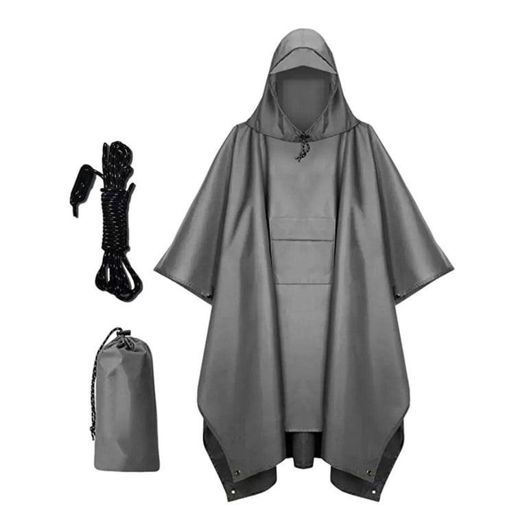 Hooded Rain Poncho Water Resistant Rain Coat Long Sleeve Hooded Rain Poncho Water Resistant Rain Coat Long Sleeve