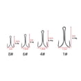 thumbnail image 4 of 50pcs Saltwater Double Hook Dual High Carbon Steel Black Fishing Hooks 8#-1#, 4 of 10