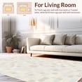 thumbnail image 2 of ODIKA 5' x 7' Machine Washable Non-Slip Area Rug, Minimalist Square High Traffic Rug, Beige, 154107, 2 of 7