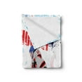 thumbnail image 2 of Hockey Soft Flannel Fleece Throw Blanket, 2 Ice Hockey Players in Cartoon Style on Grunge Abstract Skating Rink Backdrop, Cozy Plush for Indoor and Outdoor Use, 70" x 90", Multicolor, by Ambesonne, 2 of 5