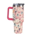 thumbnail image 4 of Jigglypuff 40 Oz Large Capacity Car Cup With Lid And Straw Stainless Steel Tumblers Cup With Handle For Women And Men, 4 of 8