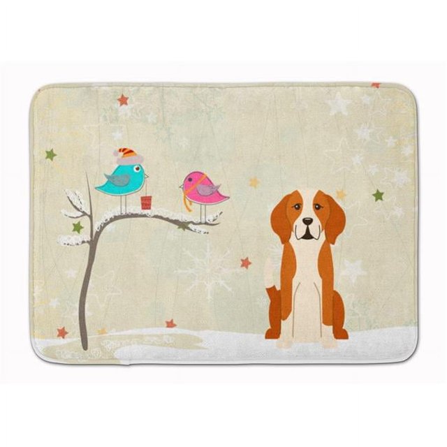 Carolines Treasures BB2582RUG Christmas Presents English Foxhound Machine Washable Memory Foam Mat