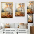 thumbnail image 4 of Designart "Autumn Tapestry Birch Woods IX" Floral Floater Framed Wall Art Print, 4 of 7