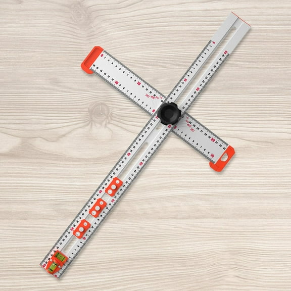 Colaxi T Square Ruler,Multi Angle Measuring Tool Aluminum Alloy Drill Hole Positioning Ruler for Installing Door Handles