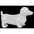 thumbnail image 1 of Ceramic Standing Dachshund Dog Figurine, Glossy White, 1 of 1