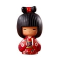 thumbnail image 2 of Kimono Kokeshi Muñeca Niñas Novedad Kimono Damas Miniatura asiática de marioneta para centro de Dormitorio Escritorio rojo Yotijar Muñecas Kimono Japonesas, 2 of 5