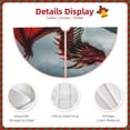 thumbnail image 3 of KLL Christmas Tree Skirt,Party Decorations Farmhouse for Christmas Decorations Holiday Party 30" -Majestic Red Dragon, 3 of 6