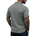 thumbnail image 4 of Dresfit Mens Quarter Zip Polo Shirts Short Sleeve Big and Tall Collared T-Shirt 2026 Summer Lightweight Business Tees Breathable Lapel Athletic Shirt Gray 2XL, 4 of 7