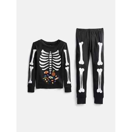 Halloween Boys' Tight Fit Long Sleeve Top and Pants Pajama Set from Way to Celebrate, 2-Piece, Sizes 4-10