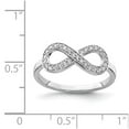 thumbnail image 4 of Sterling Silver Rhodium-plated with CZ Infinity Ring, 4 of 6