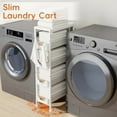 thumbnail image 3 of golytefs 4 Tier Metal Organization Trolley with Pull-out Baskets And Wheels Slim Storage Rolling Cart for Home Office Kitchen Bathroom Laundry (White), 3 of 8